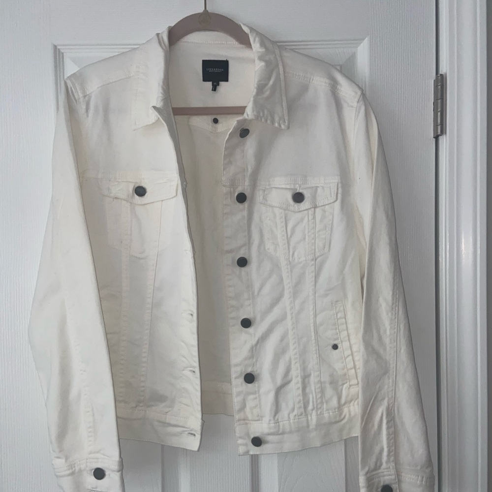 White Liverpool jean jacket.